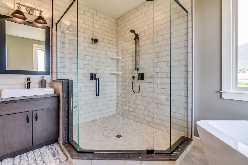 Elegant Shower with Tiled Walls