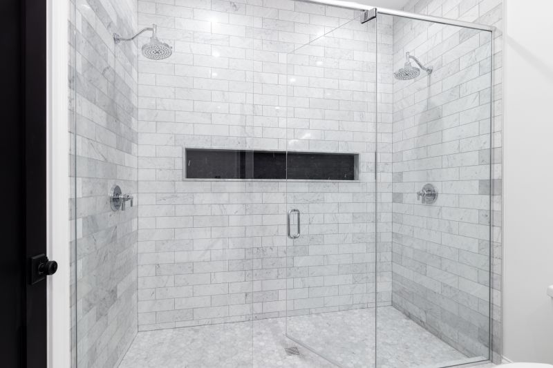 Shower with Space-Saving Doors